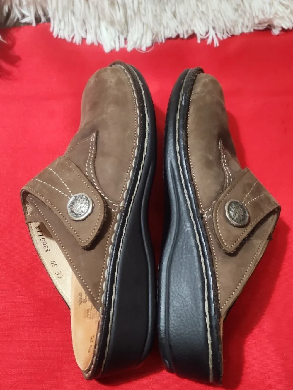 Finn Comfort Stanford Women's Brown Nubuck Slip-On Clogs